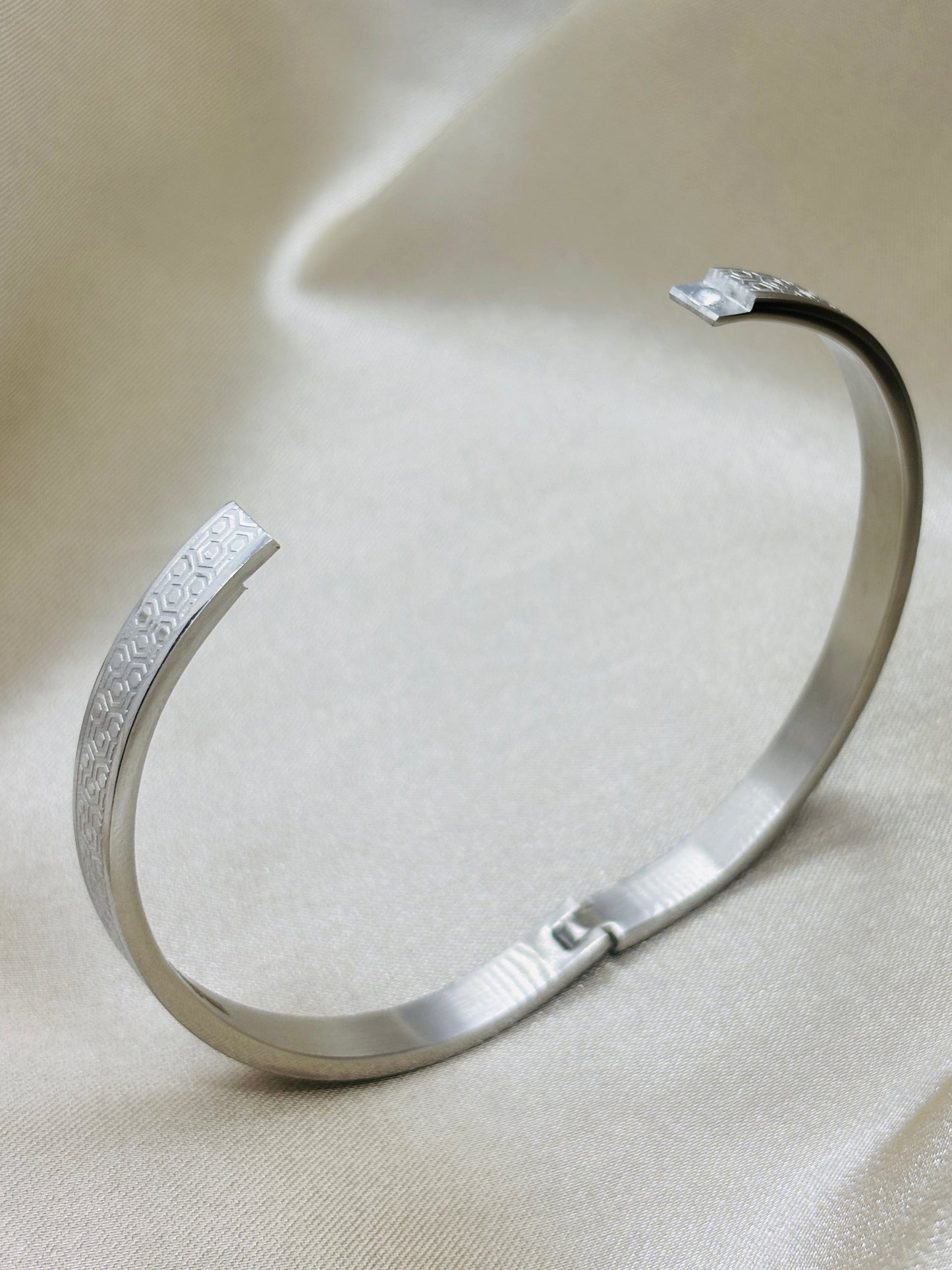 Hexagonal Silver Bracelet