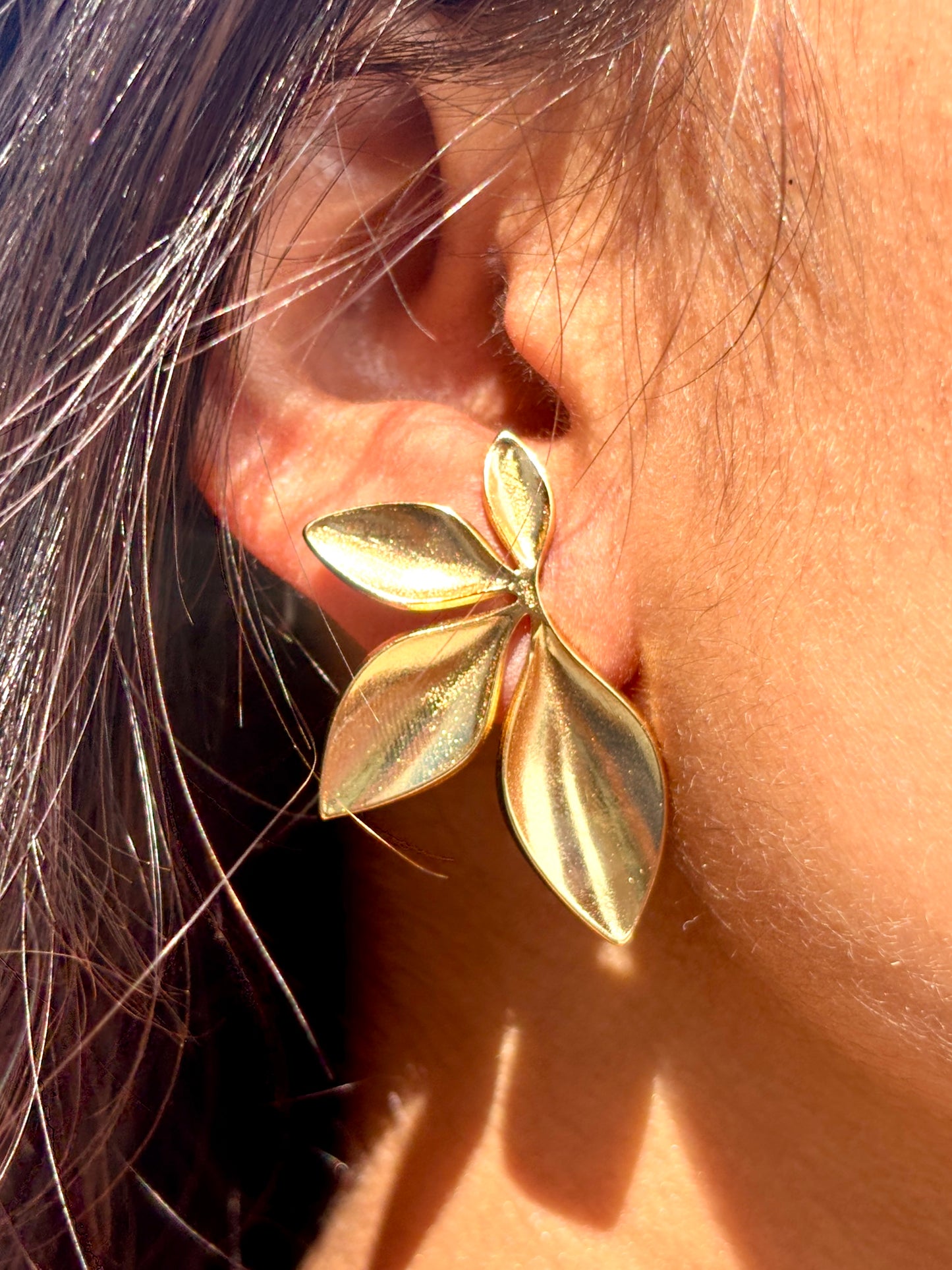 Golden Petal Earrings