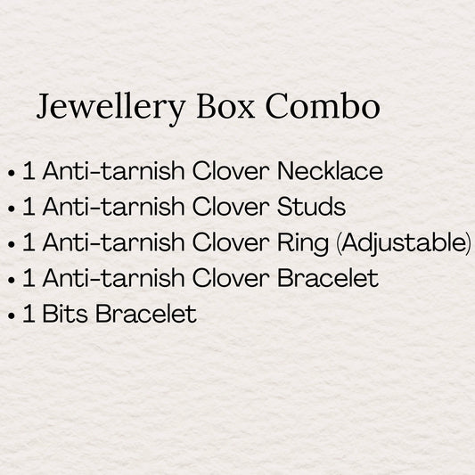 Anti-tarnish Clover Jewelry Box - (5 items + Free Organiser)