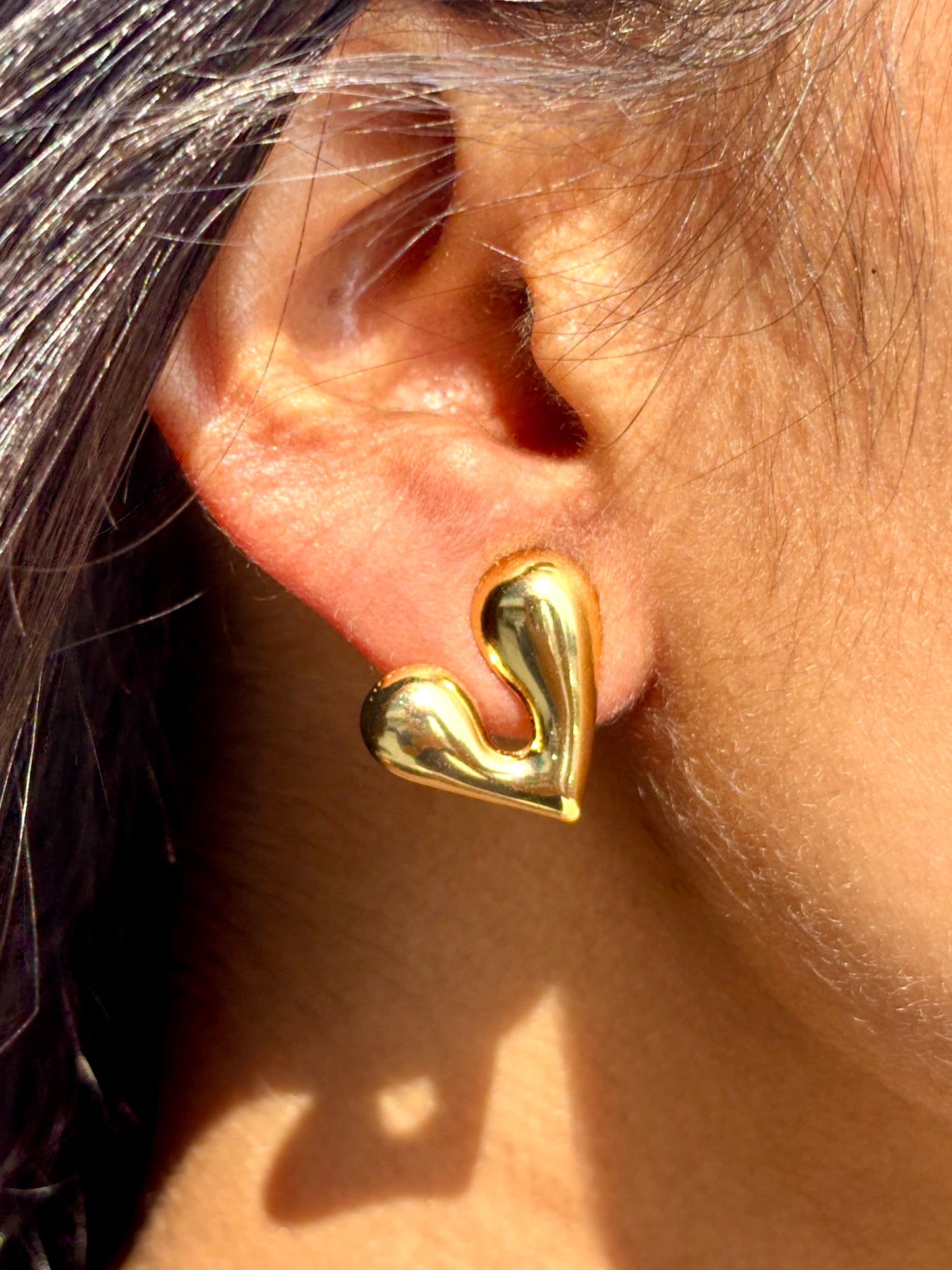 Golden Heart Studs