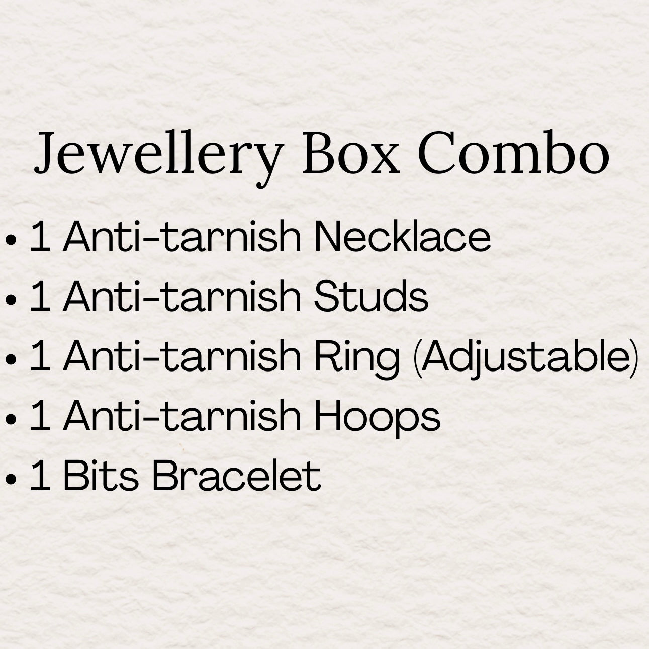 Anti-tarnish Jewelry Combo Box - (5 items Random + Free Organiser)
