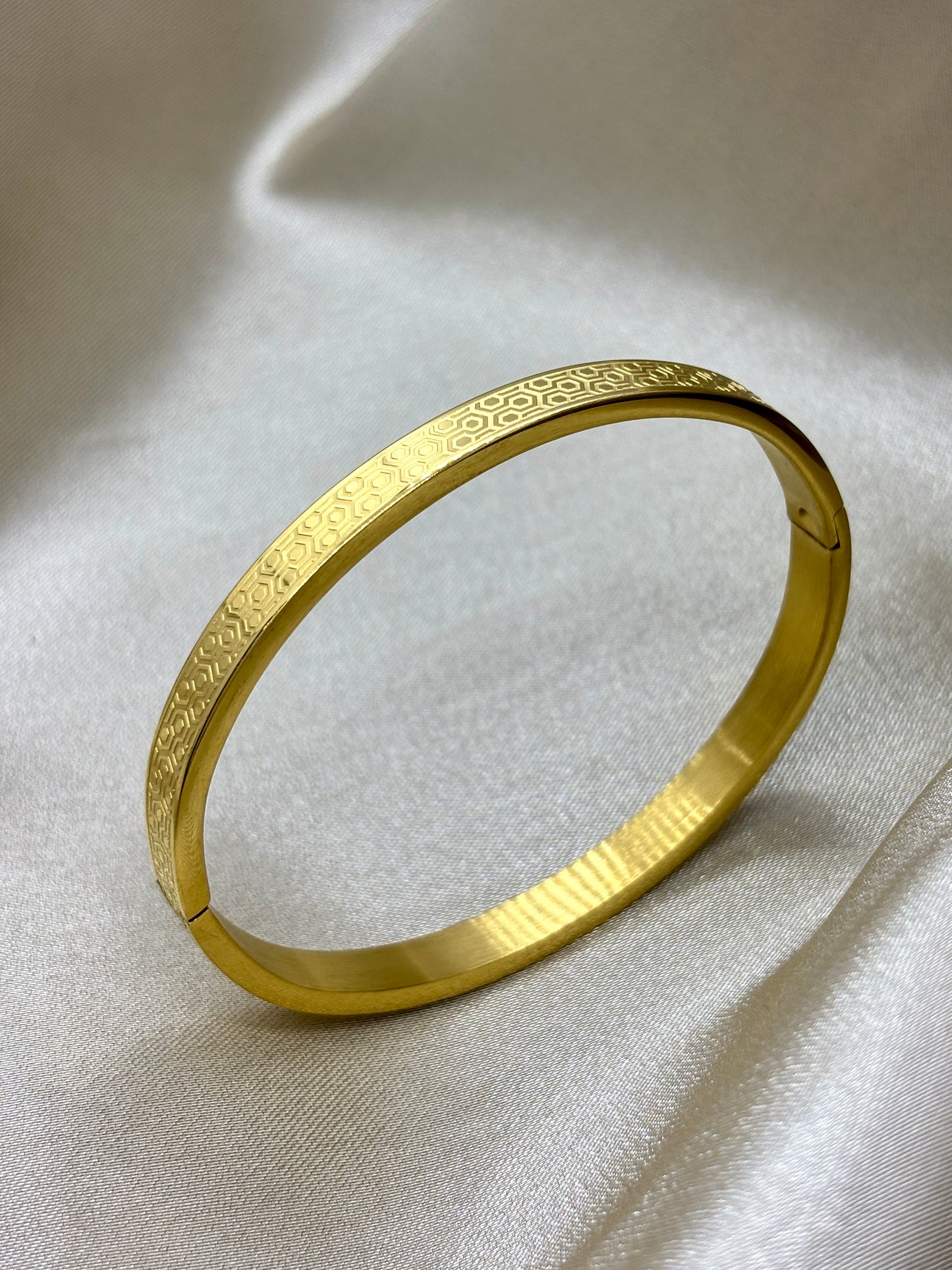 Hexagonal Gold Bracelet