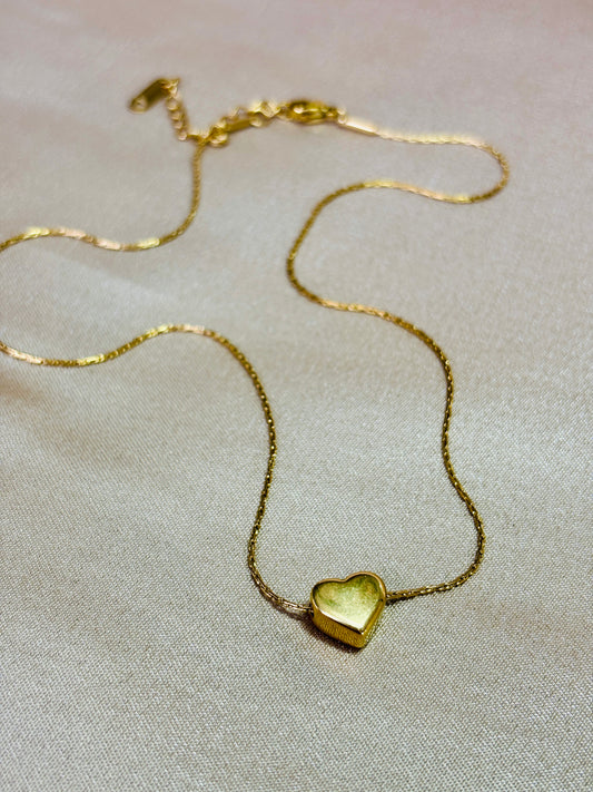 Golden Heartline Necklace