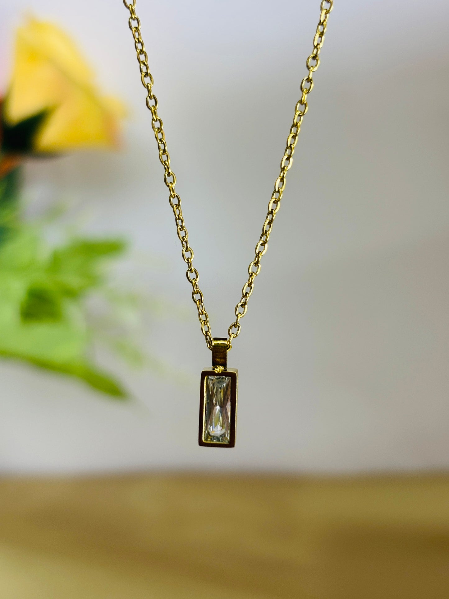 Crystal Bar Necklace