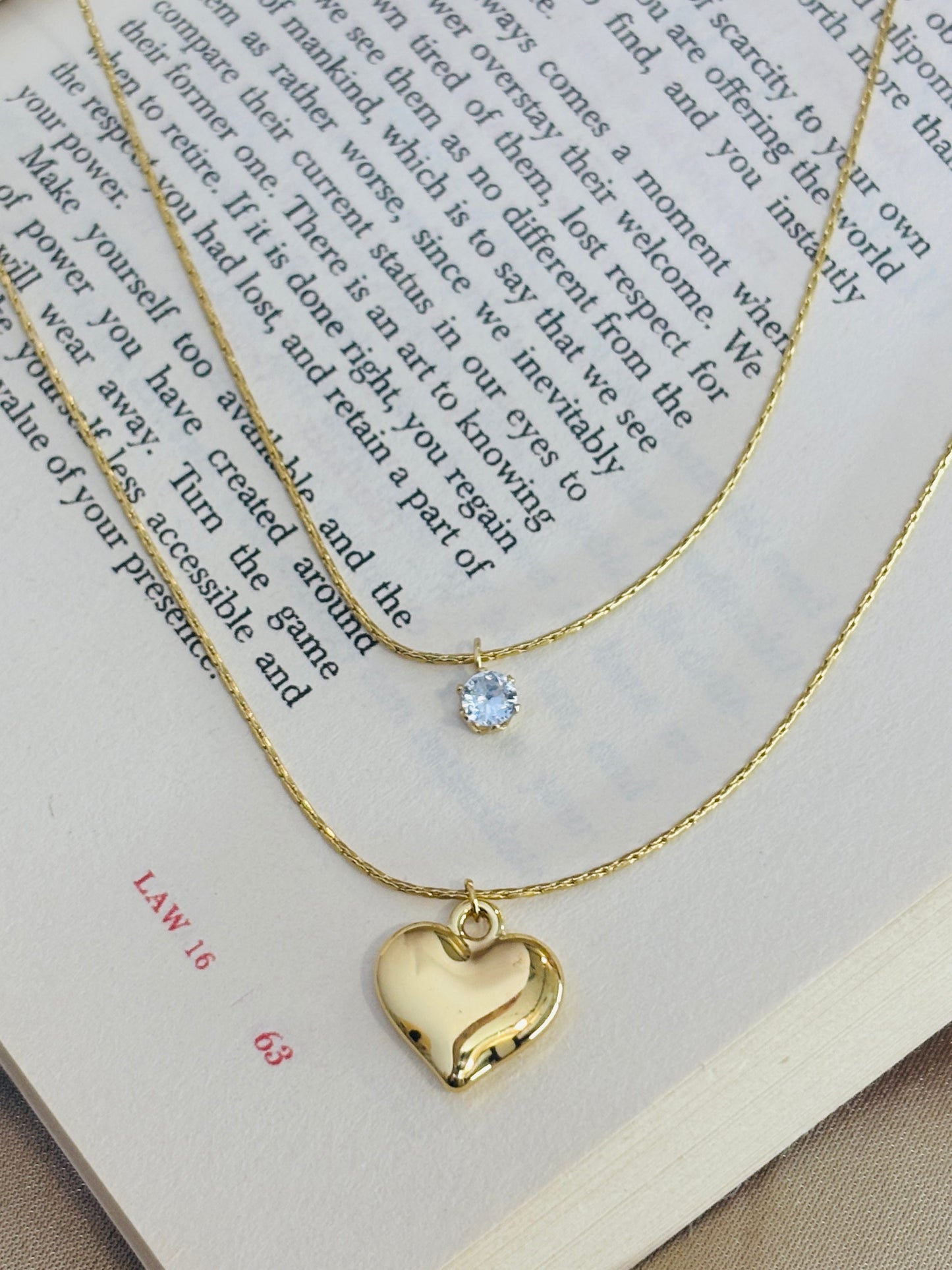 Radiant Heart Duo Necklace