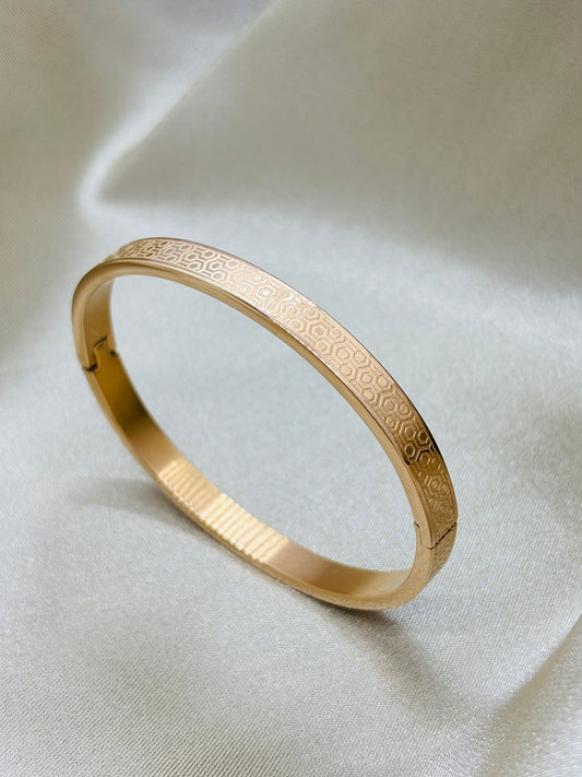 Hexagonal Rose Gold Bracelet