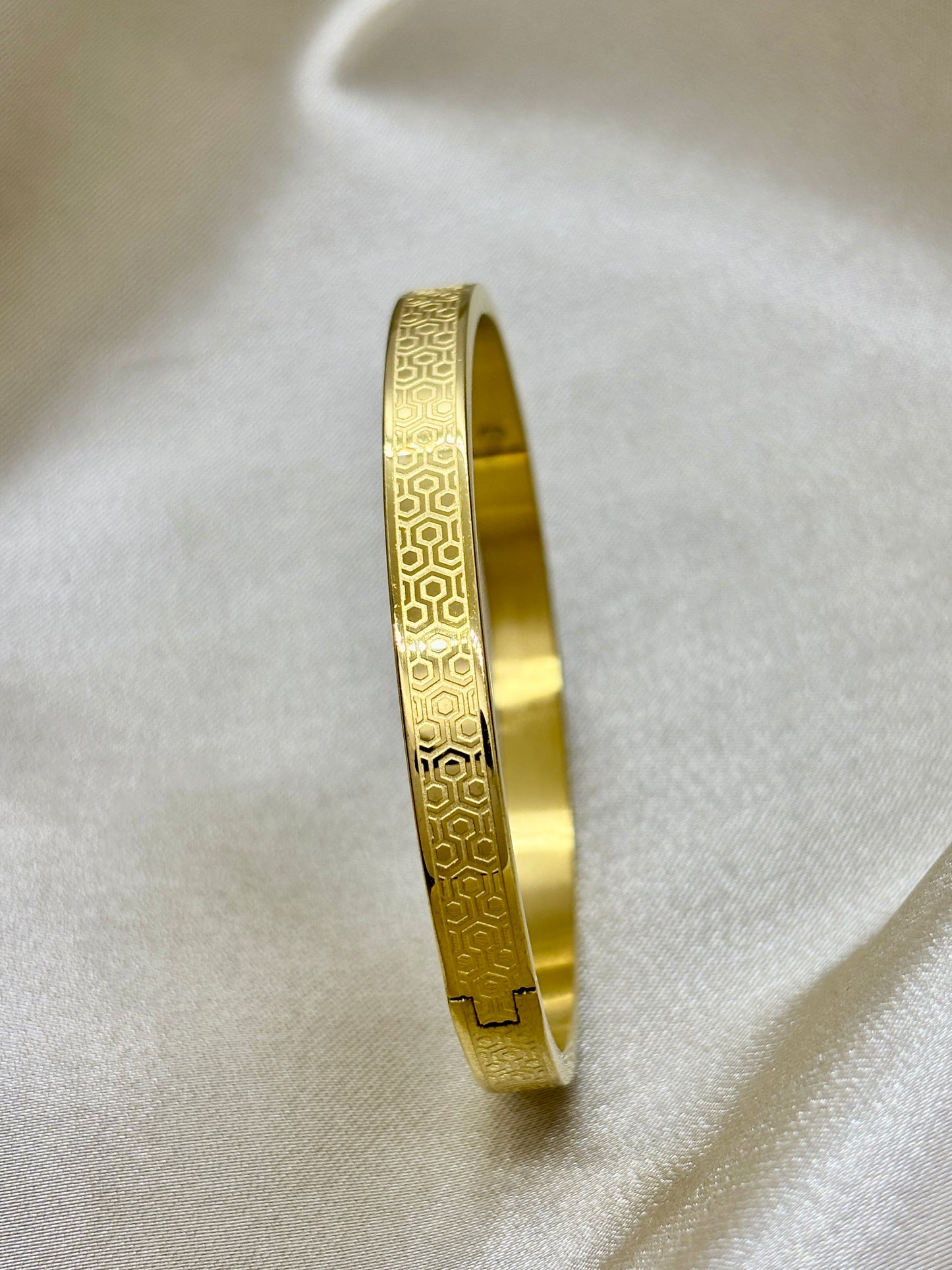 Hexagonal Gold Bracelet