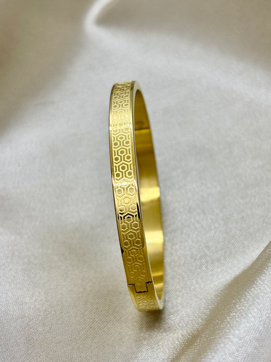 Hexagonal Gold Bracelet