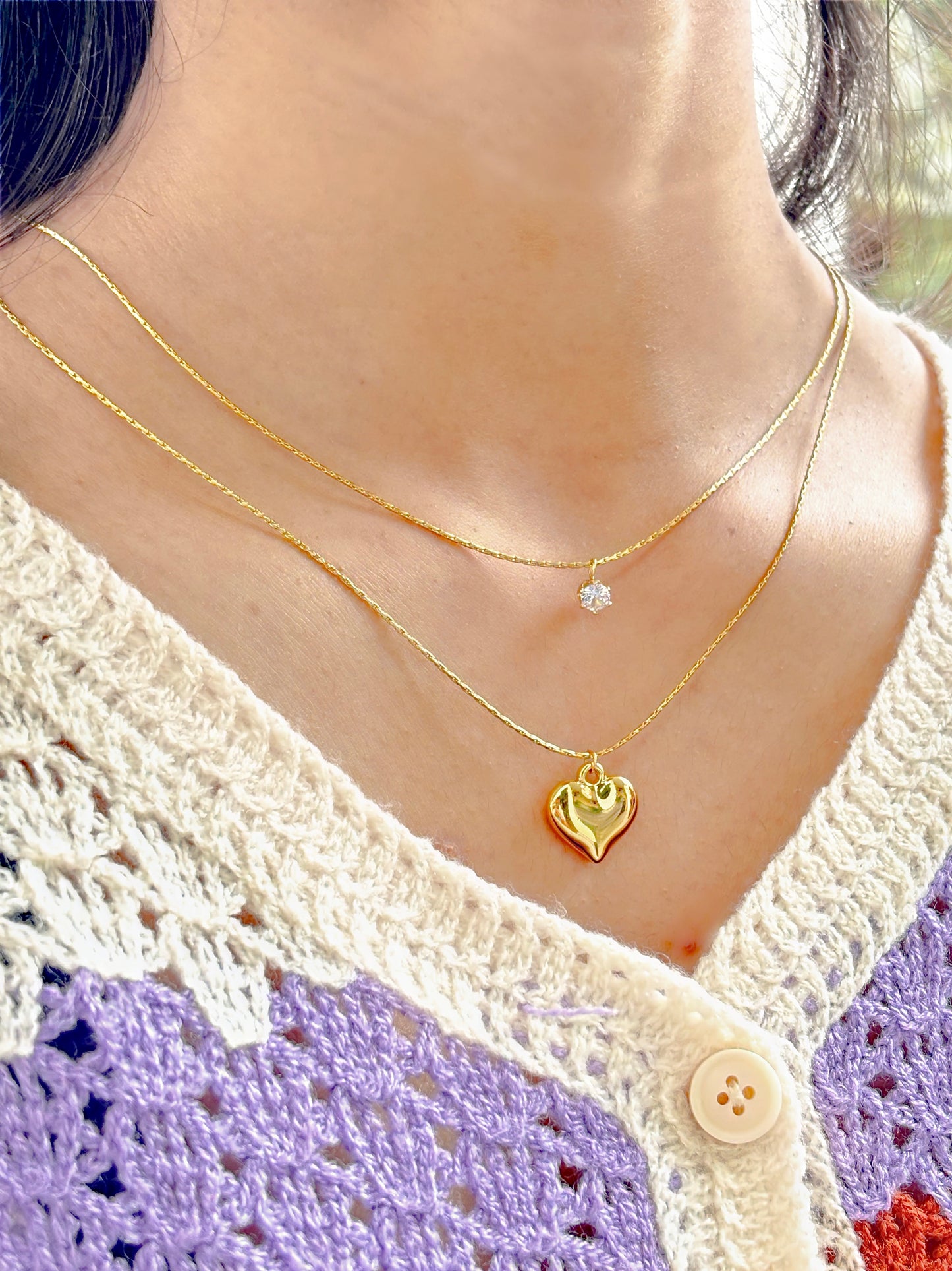 Radiant Heart Duo Necklace