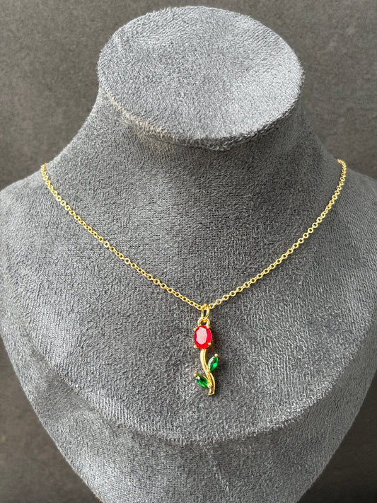 Red Blossom Tulip Pendant