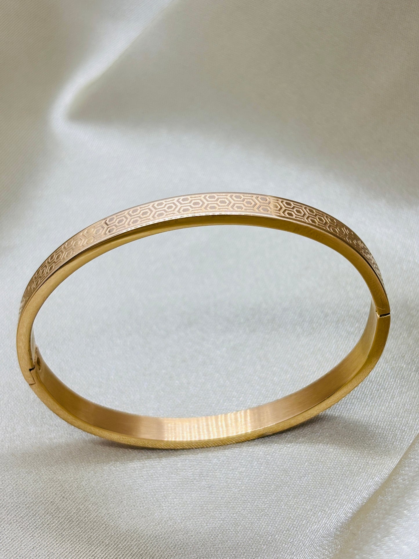 Hexagonal Rose Gold Bracelet