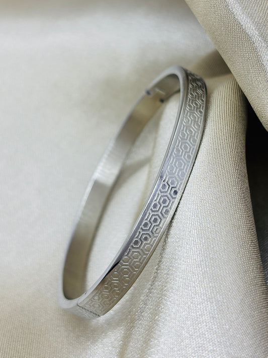 Hexagonal Silver Bracelet