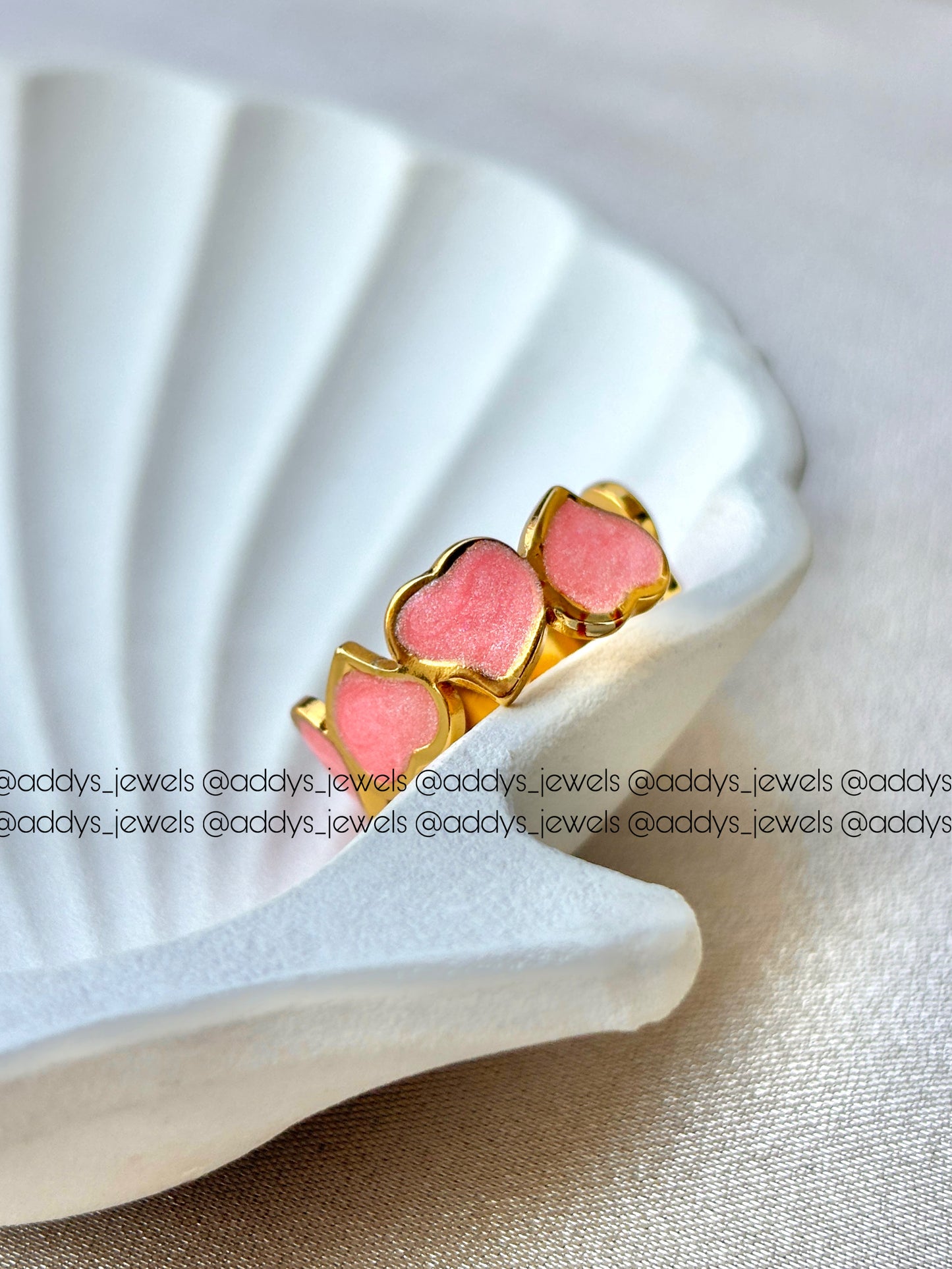 Blush Hearts Ring (ADJUSTABLE)