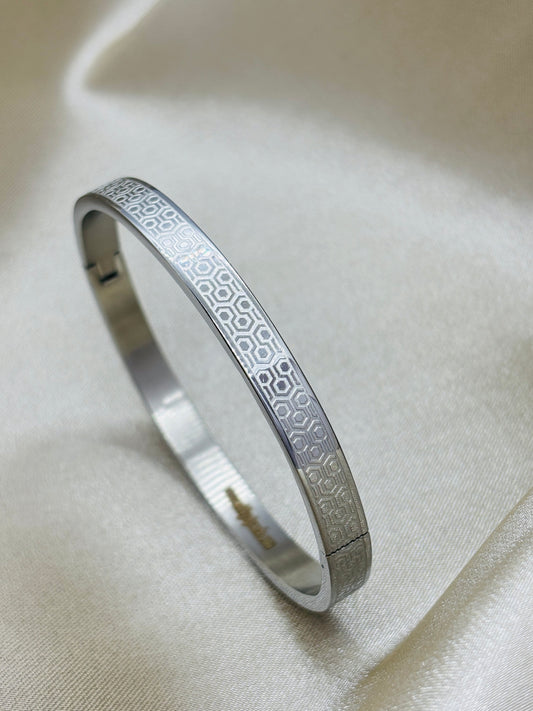 Hexagonal Silver Bracelet