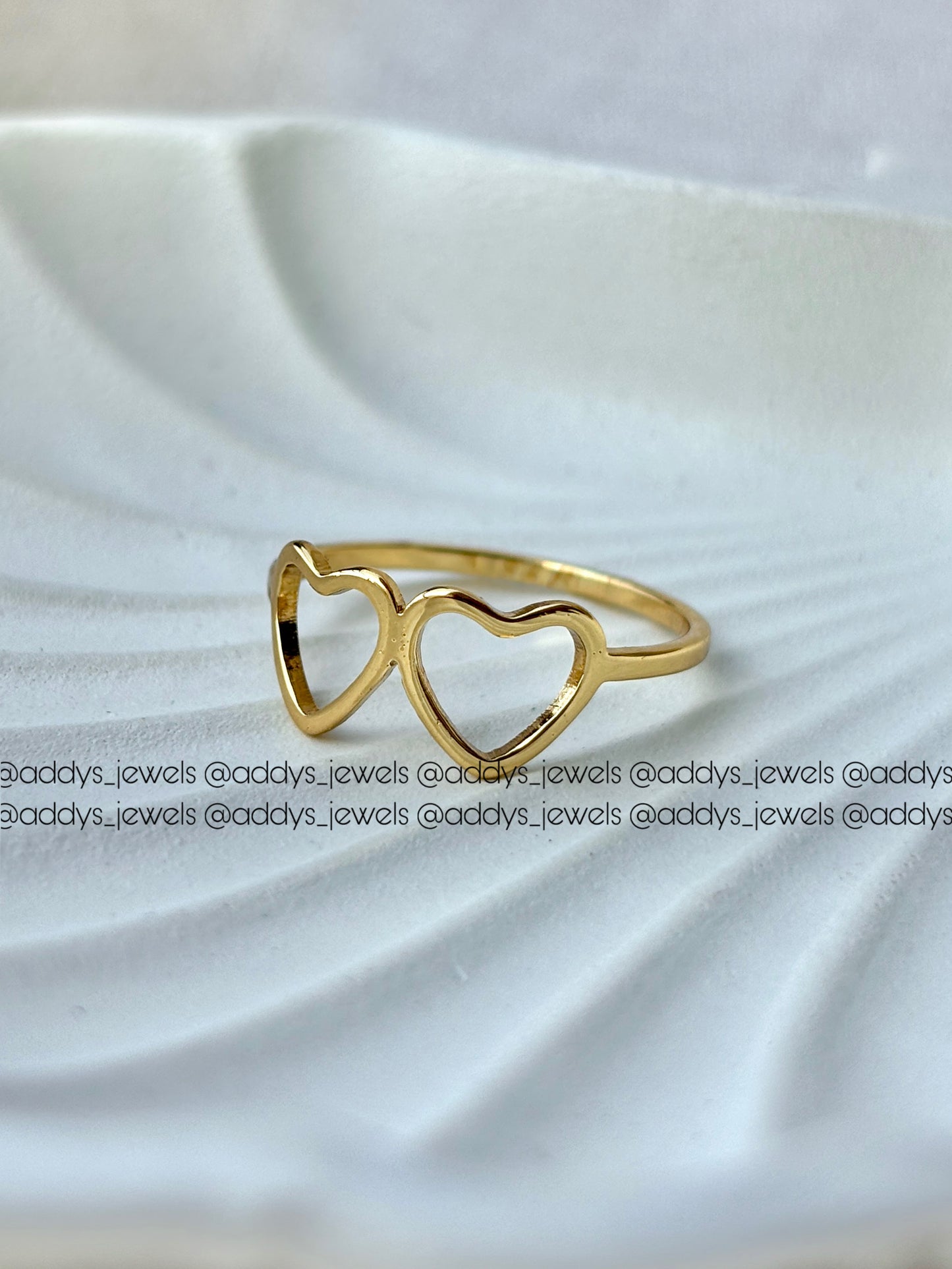 Twin Heart Ring (SIZE 15)