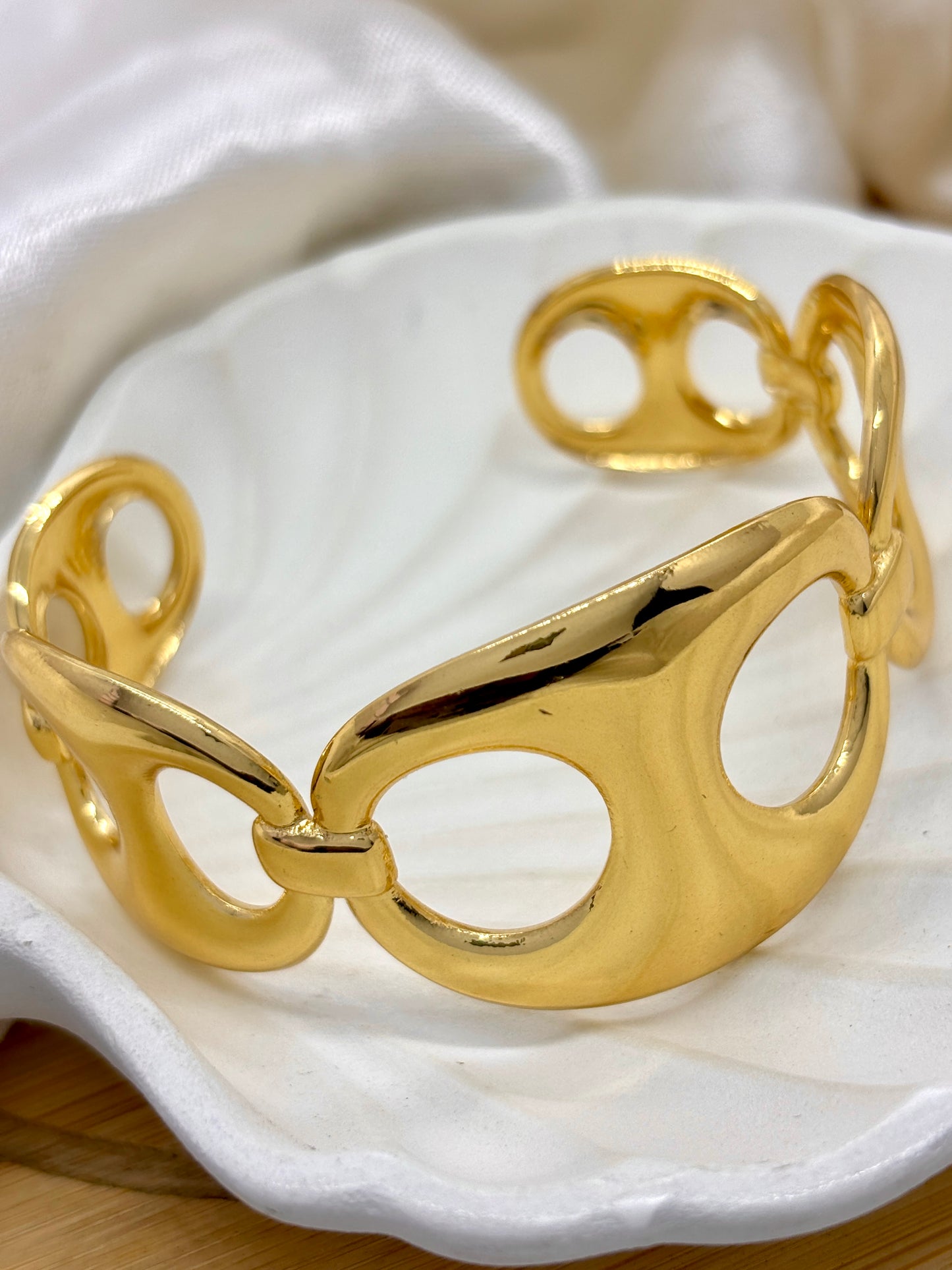Looped in Gold Cuff