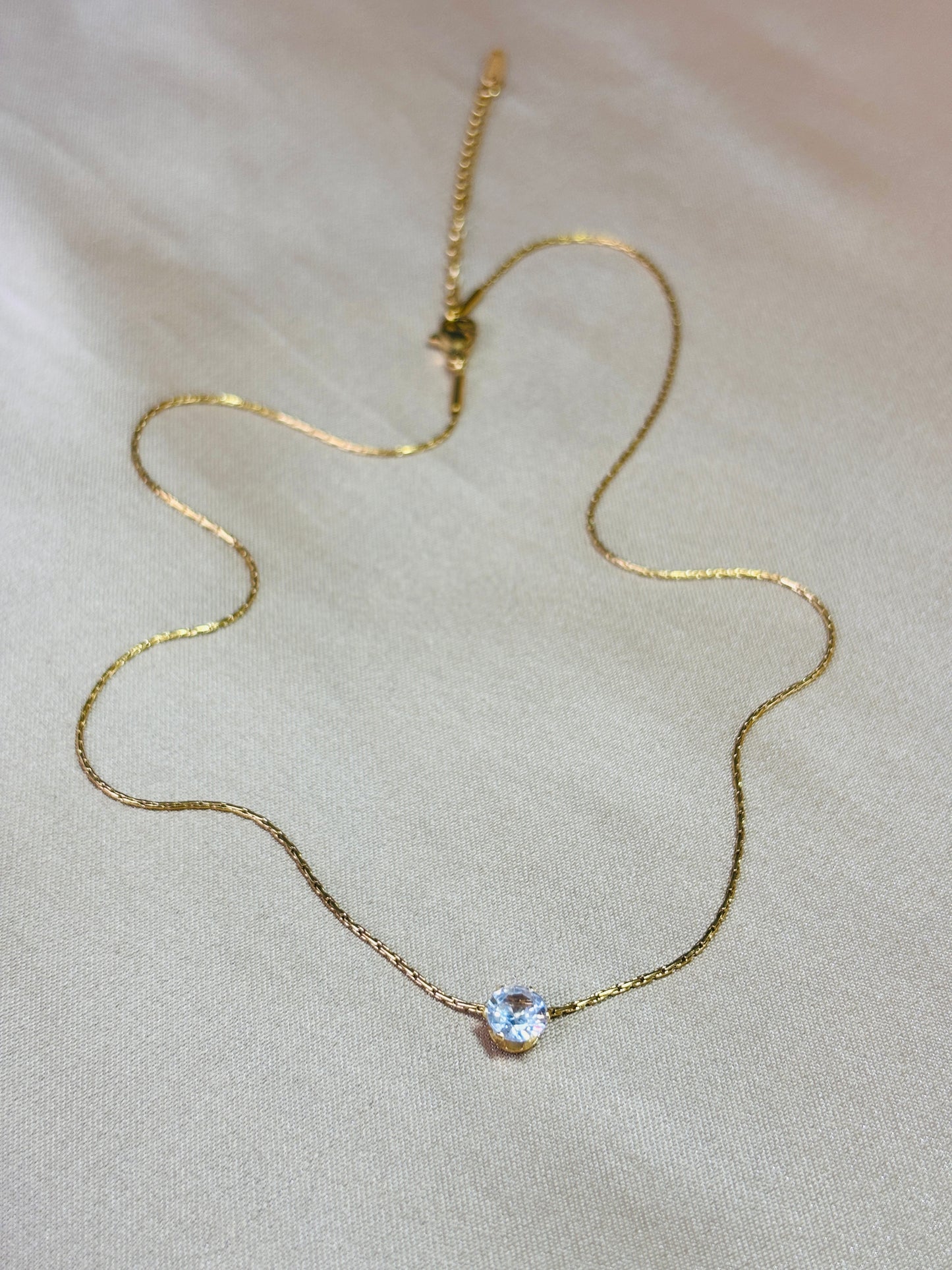 Solitaire Whisper Necklace