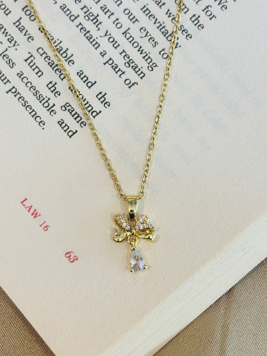 Sparkle Bow Necklace