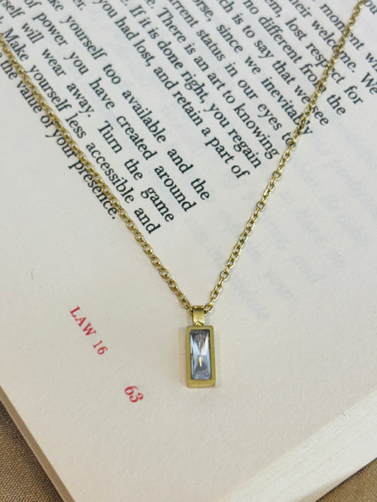 Crystal Bar Necklace