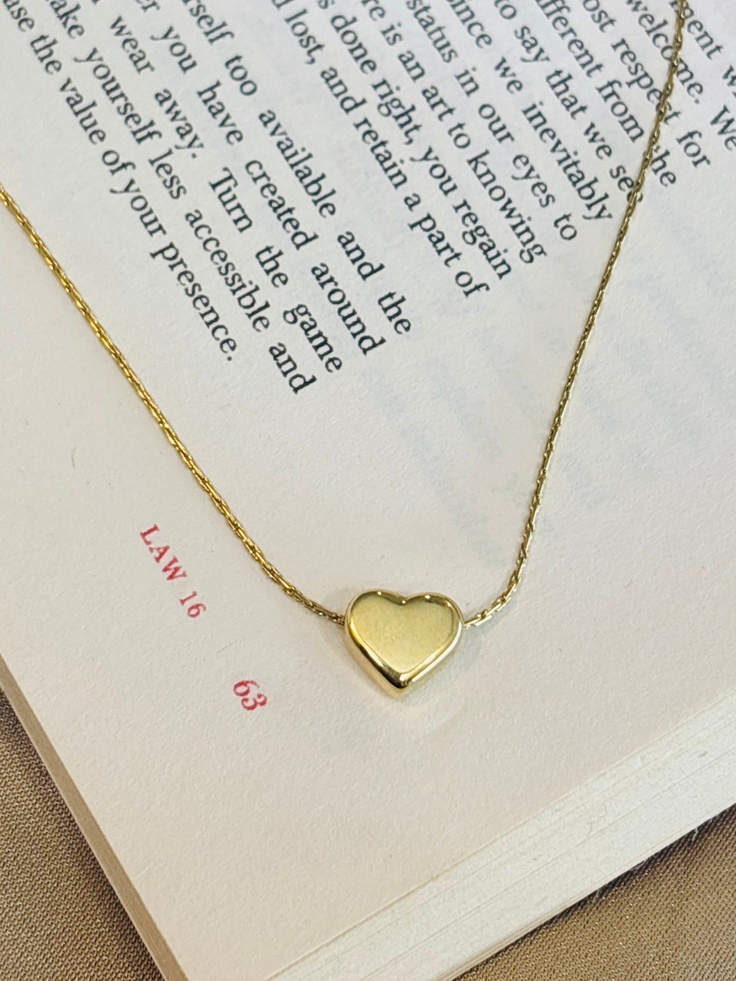 Golden Heartline Necklace