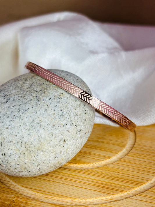 Arrowline Rose Gold Bracelet