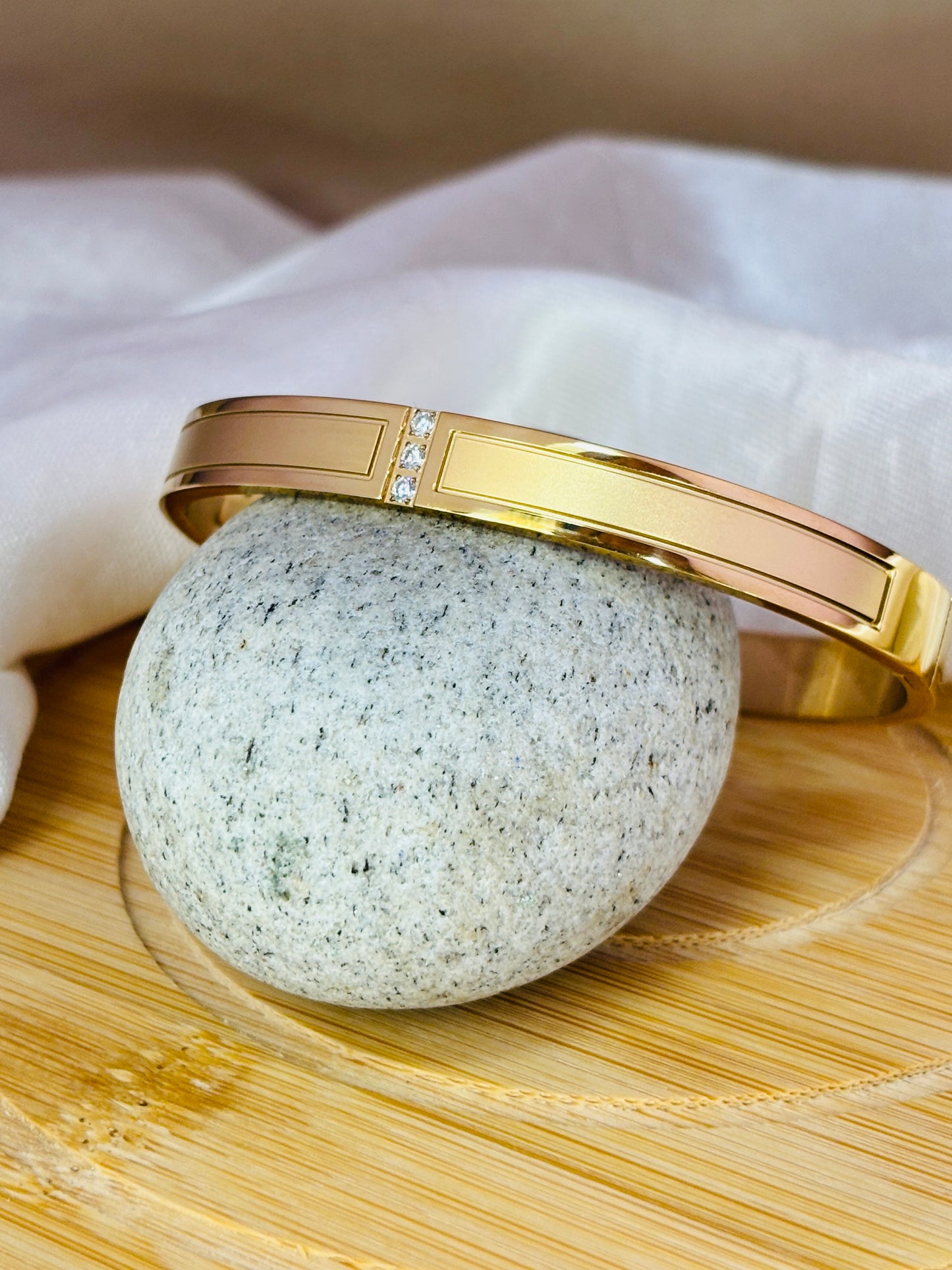 Radiant Edge Dual-Tone Bracelet