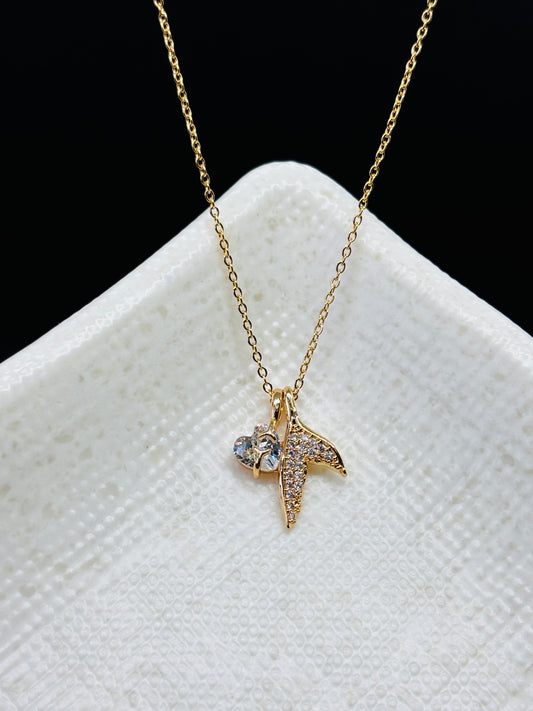 Eternal Wings & Heart Necklace