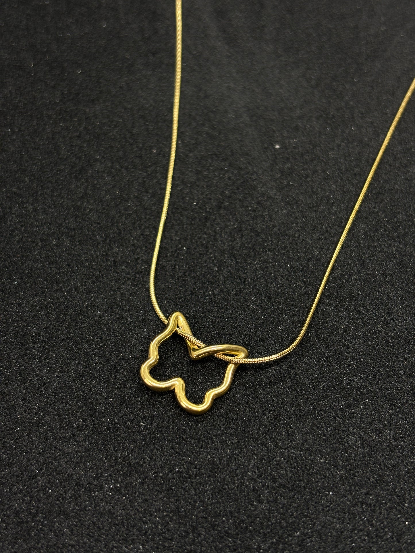 Golden Whisper Butterfly Necklace