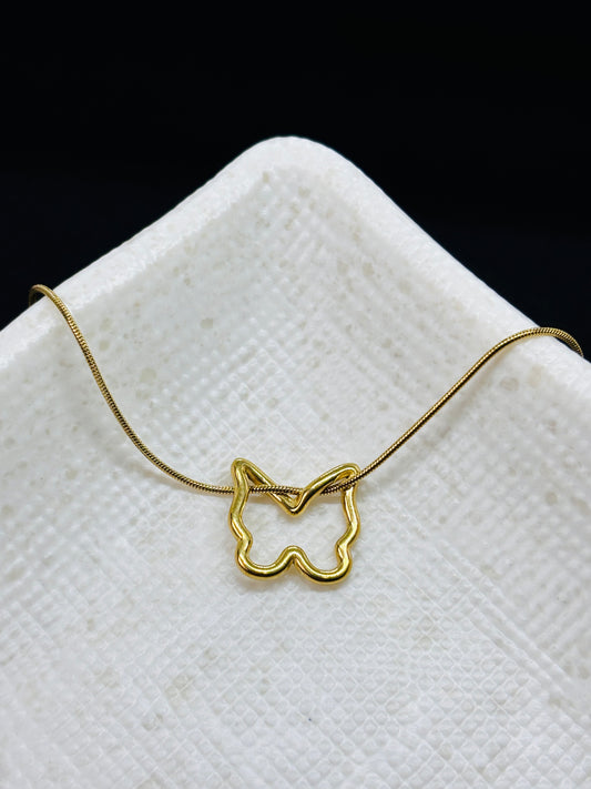 Golden Whisper Butterfly Necklace