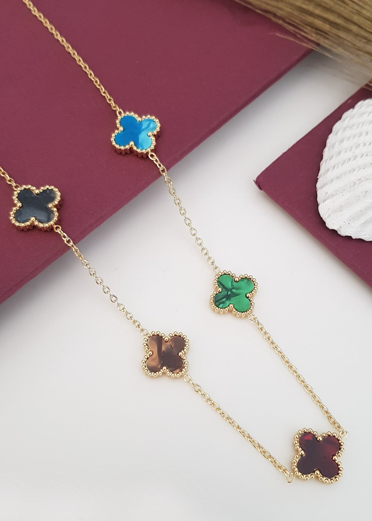 Vibrant Clover Harmony Necklace